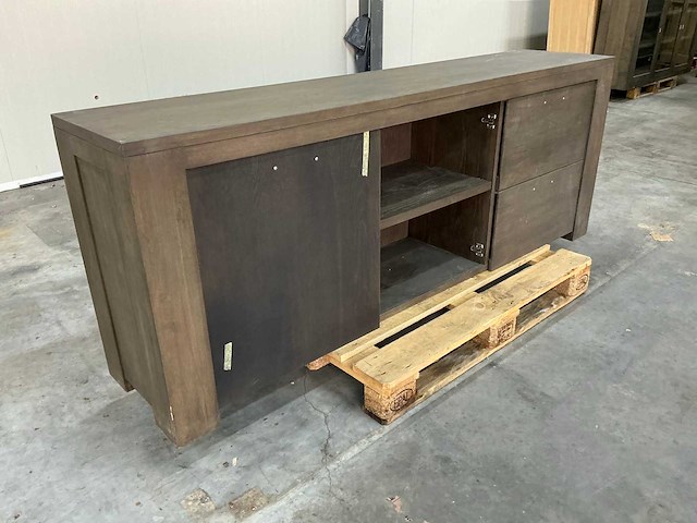Eiken dressoir kast 78x205x44cm - afbeelding 3 van  5