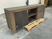 Eiken dressoir kast 78x205x44cm - afbeelding 3 van  5