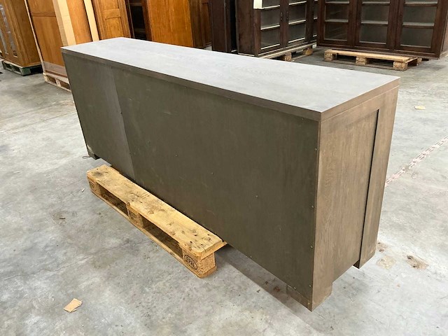 Eiken dressoir kast 78x205x44cm - afbeelding 4 van  5
