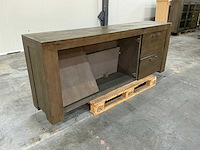 Eiken dressoir kast 78x205x44cm - afbeelding 4 van  7