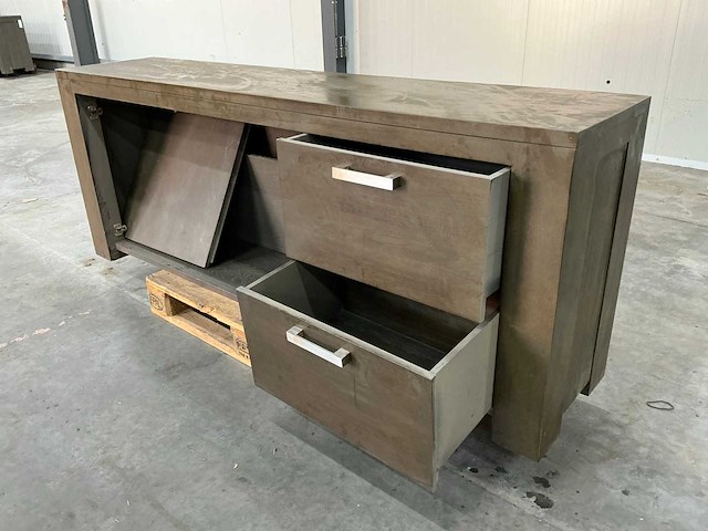 Eiken dressoir kast 78x205x44cm - afbeelding 7 van  7