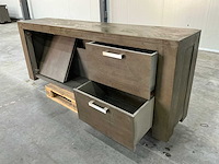 Eiken dressoir kast 78x205x44cm - afbeelding 7 van  7