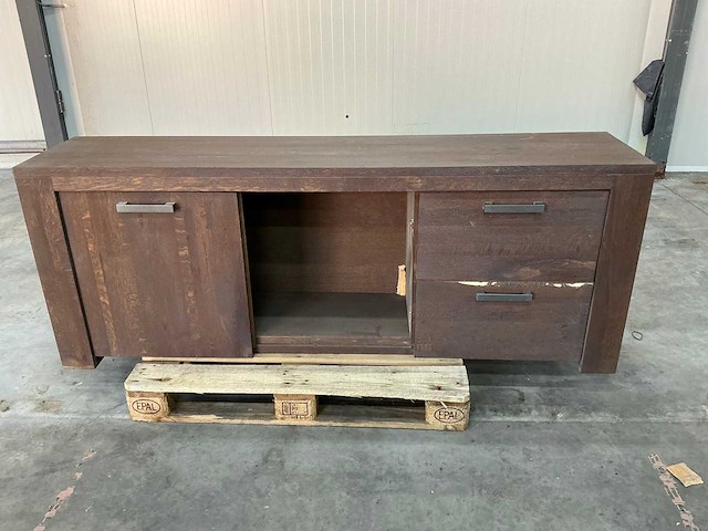 Eiken dressoir kast 78x205x45cm - afbeelding 1 van  1
