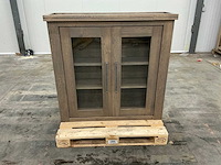 Eiken dressoir of opzetkast 120,5x124,5x35,5cm - afbeelding 2 van  6