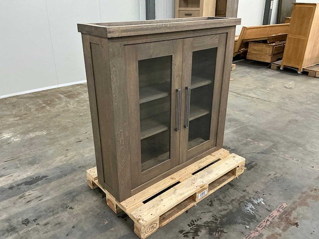 Eiken dressoir of opzetkast 120,5x124,5x35,5cm - afbeelding 3 van  6