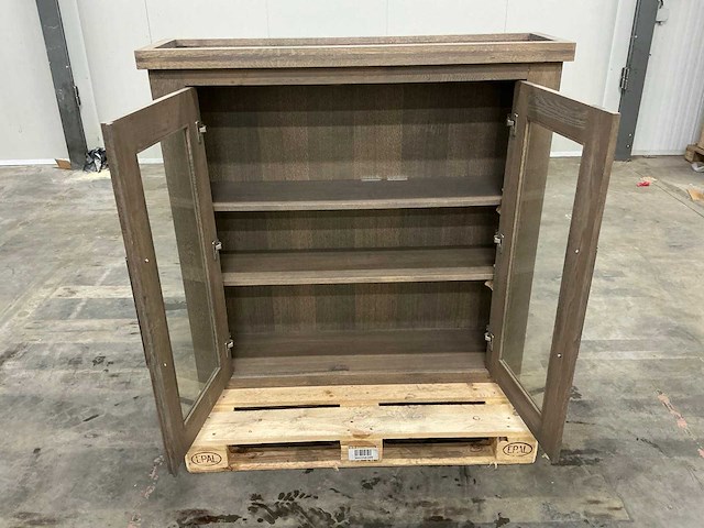 Eiken dressoir of opzetkast 120,5x124,5x35,5cm - afbeelding 6 van  6