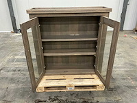 Eiken dressoir of opzetkast 120,5x124,5x35,5cm - afbeelding 6 van  6