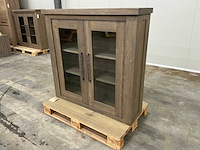 Eiken dressoir of opzetkast 121x124,5x35,5cm - afbeelding 1 van  6