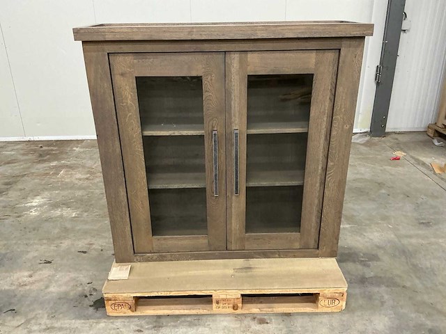Eiken dressoir of opzetkast 121x124,5x35,5cm - afbeelding 2 van  6
