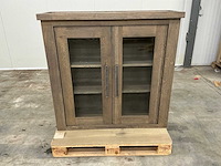 Eiken dressoir of opzetkast 121x124,5x35,5cm - afbeelding 2 van  6