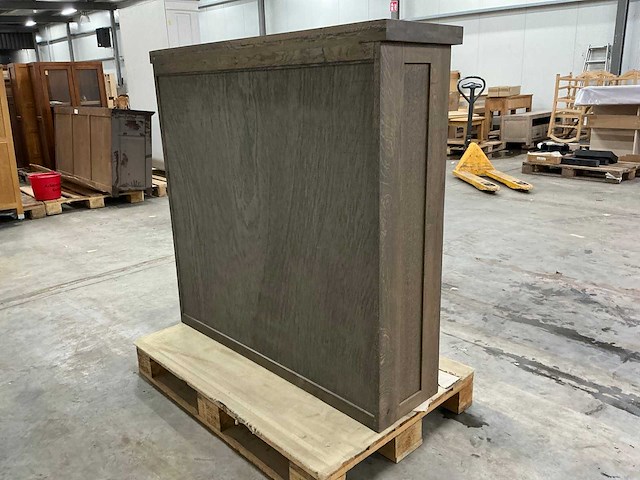 Eiken dressoir of opzetkast 121x124,5x35,5cm - afbeelding 4 van  6