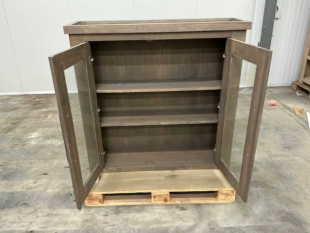 Eiken dressoir of opzetkast 121x124,5x35,5cm - afbeelding 6 van  6