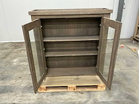 Eiken dressoir of opzetkast 121x124,5x35,5cm - afbeelding 6 van  6