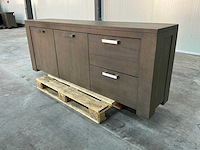 Eiken dressoirkast 78x205x43,5cm - afbeelding 1 van  7