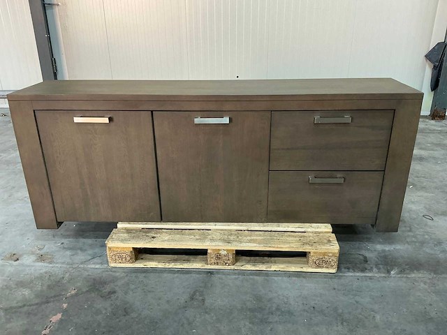 Eiken dressoirkast 78x205x43,5cm - afbeelding 2 van  7