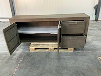 Eiken dressoirkast 78x205x43,5cm - afbeelding 6 van  7