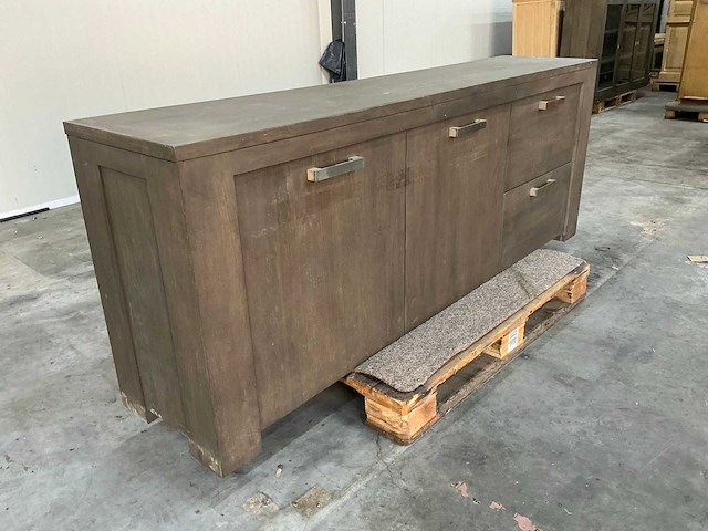 Eiken dressoirkast 78x205x44cm - afbeelding 3 van  7