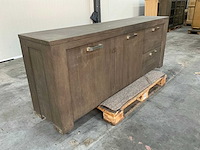 Eiken dressoirkast 78x205x44cm - afbeelding 3 van  7