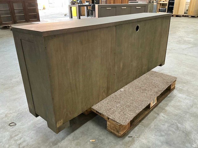 Eiken dressoirkast 78x205x44cm - afbeelding 5 van  7