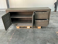 Eiken dressoirkast 78x205x44cm - afbeelding 6 van  7