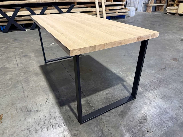 Eiken eetkamertafel 160 cm - afbeelding 2 van  5