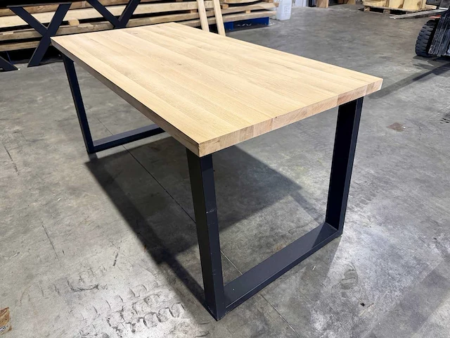 Eiken eetkamertafel 160 cm - afbeelding 2 van  4
