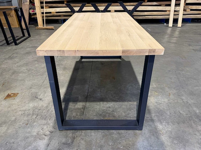 Eiken eetkamertafel 160 cm - afbeelding 4 van  4