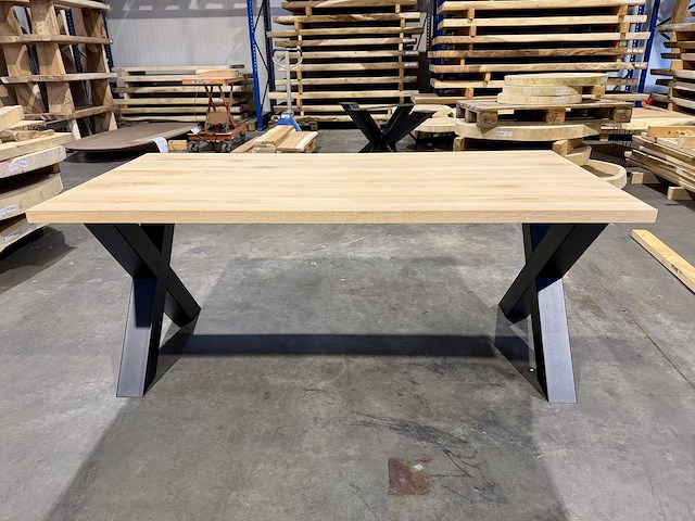 Eiken eetkamertafel 180 cm - afbeelding 2 van  3