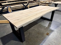 Eiken eetkamertafel 220 cm - afbeelding 1 van  4