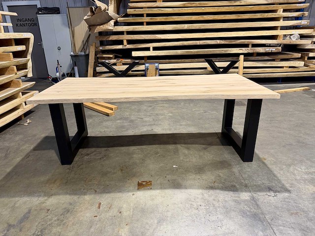 Eiken eetkamertafel 220 cm - afbeelding 2 van  4