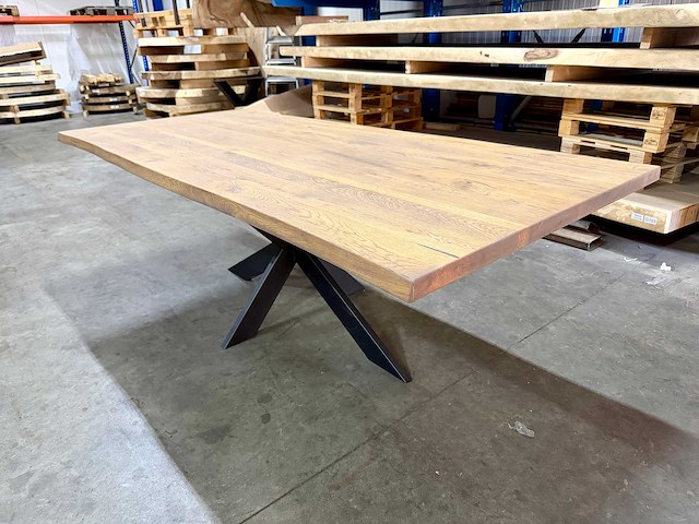 Eiken eetkamertafel 220 cm - afbeelding 2 van  5