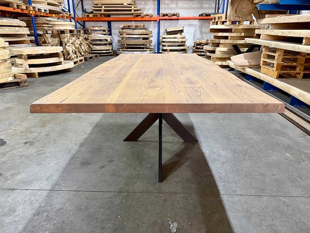 Eiken eetkamertafel 220 cm - afbeelding 4 van  5