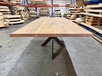 Eiken eetkamertafel 220 cm - afbeelding 4 van  5