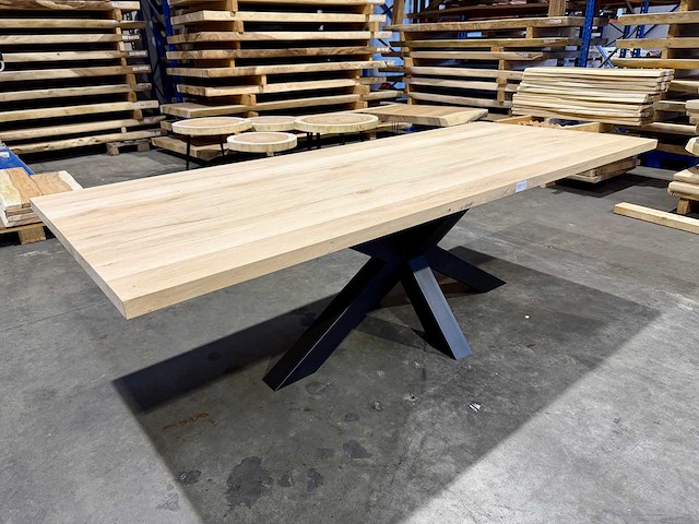 Eiken eetkamertafel 240 cm - afbeelding 2 van  4