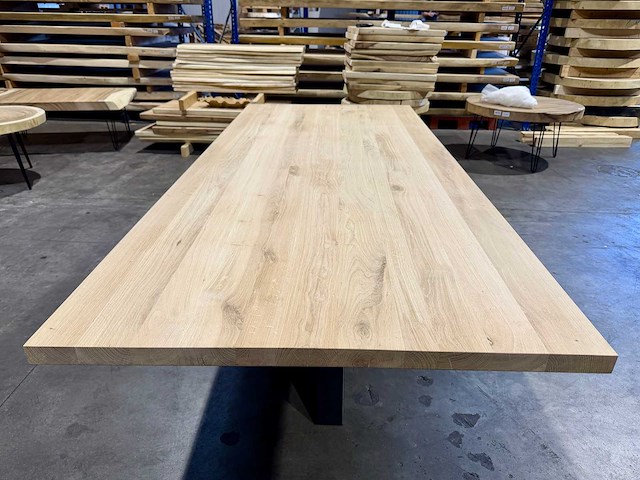 Eiken eetkamertafel 240 cm - afbeelding 3 van  4