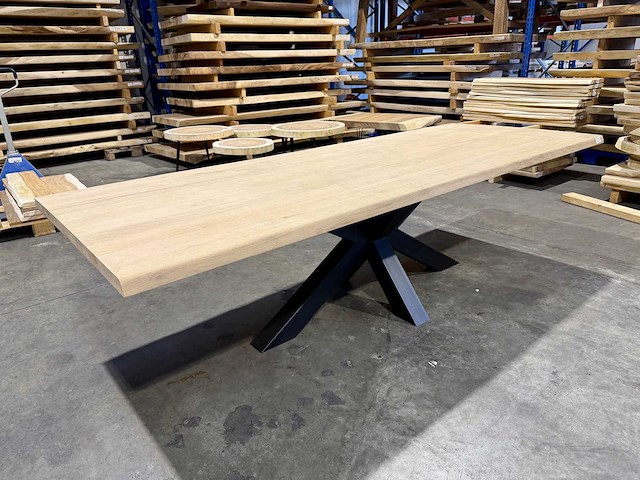 Eiken eetkamertafel 260 cm - afbeelding 2 van  4