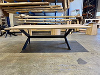 Eiken eetkamertafel 260 cm - afbeelding 1 van  5