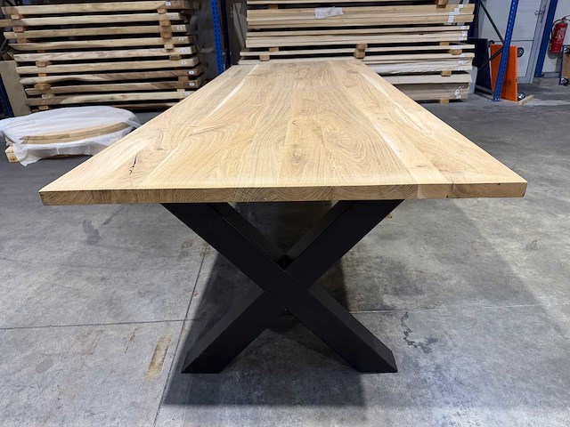 Eiken eetkamertafel 320cm. - afbeelding 4 van  4