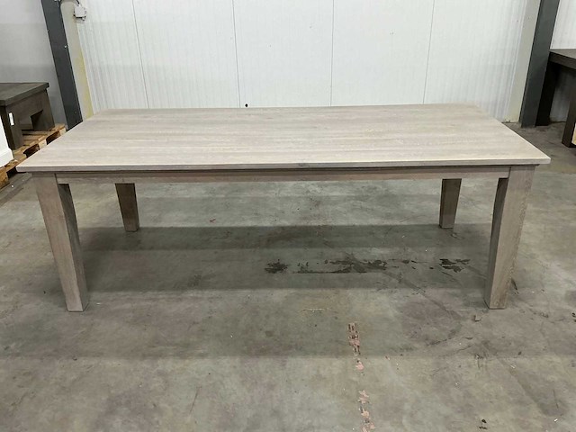 Eiken eettafel 100,5x220,5x78,5cm - afbeelding 2 van  6