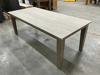 Eiken eettafel 100,5x220,5x78,5cm - afbeelding 4 van  6