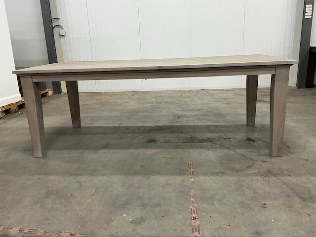 Eiken eettafel 100,5x220,5x78,5cm - afbeelding 6 van  6