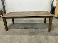 Eiken eettafel 100,5x220x78,5cm - afbeelding 2 van  6