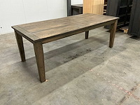 Eiken eettafel 100,5x220x78,5cm - afbeelding 3 van  6