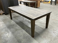 Eiken eettafel 100,5x220x78,5cm - afbeelding 4 van  6