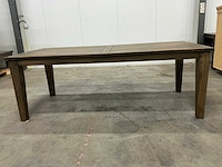 Eiken eettafel 100,5x220x78,5cm - afbeelding 6 van  6