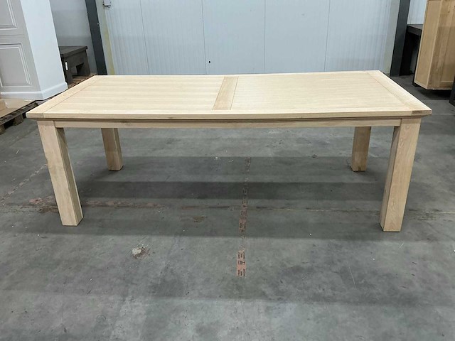 Eiken eettafel 100,5x221x78cm - afbeelding 1 van  2