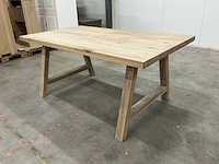 Eiken eettafel 100x180x80,5cm - afbeelding 1 van  6