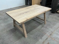 Eiken eettafel 100x180x80,5cm - afbeelding 3 van  6