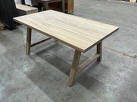 Eiken eettafel 100x180x80,5cm - afbeelding 4 van  6