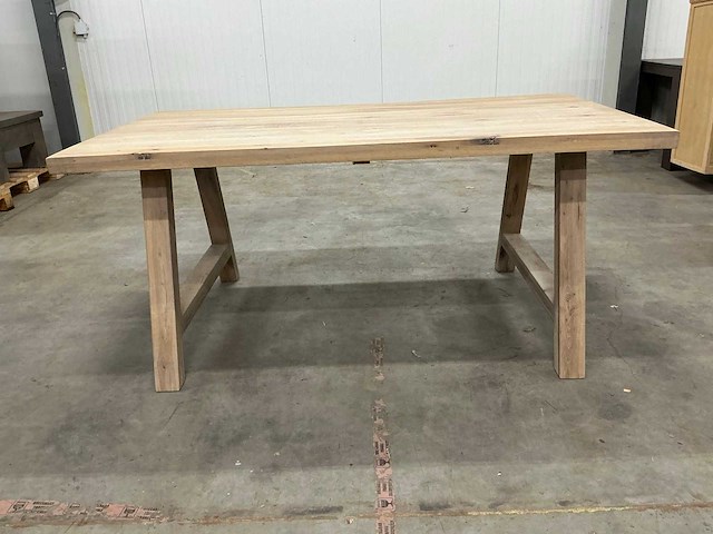 Eiken eettafel 100x180x80,5cm - afbeelding 6 van  6